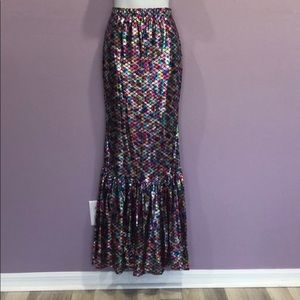 Halloween Mermaid Skirt Iridescent Size XS